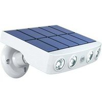 Adjustable Waterproof Outdoor Solar Lamp With Motion Detector - High Quality Rapid Recharge Panel - 4 Cool White Cob Leds 500 Lumens - Automatic Ignition Ip65 Snow Rain Heat [cl