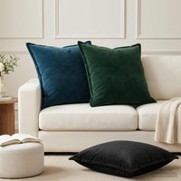 Vidaxl Cushion With Pillow Houten 2 Pcs Dark Green Velvet