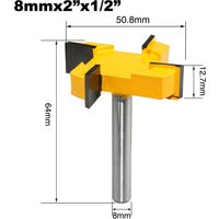 This One-piece Cnc End Mill Is Suitable For Sacrificial Plates. It Has An 8mm Shank Diameter And A 2-inch Diameter And Can Be Used As A Floor Mill, Wood Mill, Planer, And Other Working Tools.