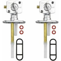 Mumu - 2pcs Aluminum Alloy Petrol Fuel Tap Antiseptic Switch