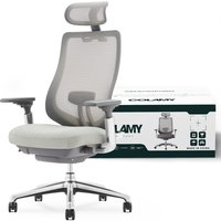 Colamy Office Chair – Ergonomic Desk Chair With 4d Armrests And Adjustable Seat Depth, Optimal Comfort For Intensive Work – Light Grey