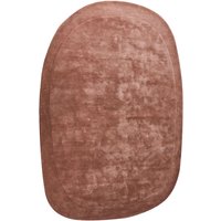 Beliani - Modern Area Rug Viscose And Wool Handmade Irregular Shape 200 X 300 Cm Brown Mitha