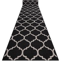 Rugsx - Runner Sizal Floorlux Design 20608 Moroccan Trellis Black / Silver 70 Cm Black 70x850 Cm