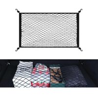 Car Trunk Net 60x40cm Luggage Net With 4 Hooks Elastic Cargo Net Cargo Net Organizer Car Storage Mesh For Trucks, Suvs
