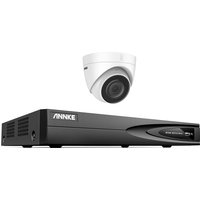 Annke 5mp Super Hd Camera 4 Channel Nvr Ip Outdoor Security Camera System Color Night Vision Audio Record H.265+ Ip67 Weatherproof Cctv Kit