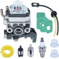 Carburetor Kit For Honda Gx25 Gx35 Fg110 Hht35 Hht25 Engine, Carburetor + Gasket + Filter + Fuel Line + Air Filter + Spark Plug + Bulb 9 In 1 Replacement Parts