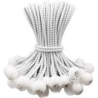 Elastic Rope, 50 Strands Of Ball-loaded Elastic Rope, Suitable For Tarpaulins, Tents, And Sunshade Sails, 200mm (white With Black Polka Dots).
