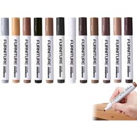 Wood Markers For Furniture Repair, 12 Colors, Low Odor, Scratch Repair Markers For Wood Floors, Tables, Desks, Carpentry, Bed Posts