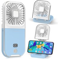 Mini Portable Fan Usb Rechargeable Hand Fan Small Portable Handheld Fan Quiet Pocket Fan For Office, Home, Outdoor, Sleeping (blue)