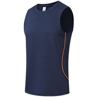 Men's Quick-drying Sports Tank Top For Bodybuilding, Running, Fitness, Summer, Training, Sleeveless, Breathable Athletic Top, Green (xl, Navy Blue)