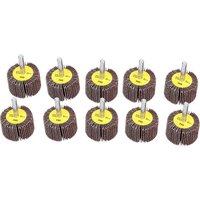 Lot De 10 Roues À Feuillets Abrasifs 40mm Pour Polissage Acier Inoxydable Et Surfaces Concaves Tige De 6mm Efficacité De Meulage Élevée - 10pcs
