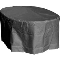 Protective Cover For Oval Garden Table, High Quality Polyester, L180 X 90 Cm, Anthracite Color.