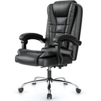 Rattantree - Ergonomic Executive Office Chair Pu Leather High Back Computer Desk Chair With Reclining Black