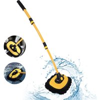 15° Curved Car Wash Brush With 43" Telescopic Handle, Cleaning Brush, Detailing Kit For Camper Vans And Trucks, Exterior And Interior Accessories, Scratch-resistant Wash Brush