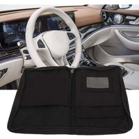 Multifunctional 6 Pocket Car Glove Box Organizer With Zipper, Universal Portable Car Document Holder For Car
