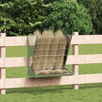 Vidaxl Hay Feeder Silver 71 X 33 X 70 Cm 5 Kg Galvanised Steel