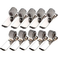 Set Of 5 Horizontal And Vertical Pencil Holders, Stainless Steel, With Spring Ring On The Pocket, Holder Or Clips For Pocket Pen, Pocket Pencil, Clipboard(10 Pcs)