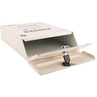 Available In One Color Only: White. Made Of Iron, This Vintage-style Wall-mounted Mailbox Offers A Large Capacity And Includes A Lock And A Lid.