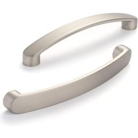 Set Of 6 Furniture Handles, Chrome Kitchen Door Handles - Brushed Nickel Kitchen Cabinet Handle, Brushed, 160mm Hole Spacing