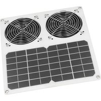 12-inch Solar-powered Fan, Waterproof, Dual Exhaust, 100w, For Chicken Coops And Greenhouses