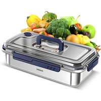 Large Capacity 304 Stainless Steel Food Storage Containers With Airtight Lids, Large Capacity Kitchen Contents Date Indicator, Microwave Indicator
