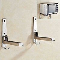 2-piece Set Of Microwave Brackets Made Of 304 Stainless Steel, Microwave Oven Stand, Microwave Shelf Made Of Stainless Steel, Microwave With Extendable Arm For Microwave And Oven.