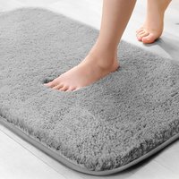 Microfiber Bath Mat, Doormat, Pet Mat, 2 Cm Thick, Super Absorbent Bath Mat, Bathroom Mat, 40 X 60 Cm, Grey