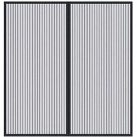 Automatic Magnetic Window Screen, Equipped With Magnets, Dimensions 130 X 150 Cm, Black. Supplied With Velcro Hooks.