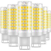 G9 Led Bulb, Cool White 6000k, 7w, Equivalent To 60w Halogen Bulbs, 650lm, Energy Saving, Flicker-free, Standard G9 Base, Ac 220-240v, Non-dimmable, Pack Of 6