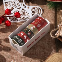 19838 - Christmas Decorative Adhesive Tapes - Washi Tape Type Paper - Christmas Patterns And Colours - 6 Rolls - 15 Mm X 10 M Tapes.