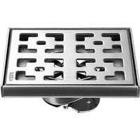 Shower Drain Stainless Steel Square Shower Drain With Large Caliber Anti Clogging Drain 15x15cm