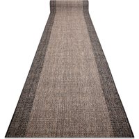 Runner Sisal Sion 6053 Frame, Flat Woven Black / Brown 150 Cm Black 150x1050 Cm