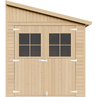 Wooden Garden Shed - Lean-to Shiplap Wooden Shed 7x10 Ft/6m2 - Sheds And Outdoor Storage - Wooden Garden Storage Shed, 17 Mm Planks - Timbela M339a (with Side Wall)
