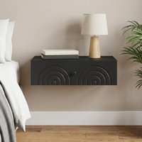 Vidaxl Wall-mounted Side Table 59 X 34.5 X 17 Cm Engineered Wood Black