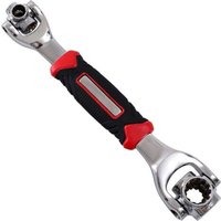 8 In 1 Multi-function Socket Wrench With 360 Degree Swivel Head 8-19mm, 7-19mm Universal Socket Wrench Spanner Tool For Furniture And Car Repair