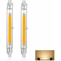 Pack Of 2 R7s 118mm 20w Dimmable Led Bulbs, Warm White 3000k 3000lm, Linear Replacement For J118 300w Halogen Lamp, 360 Degree Lighting, Flicker-free, R7s Ocb Led Tubes For Projector
