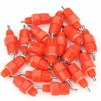 20pcs Red Automatic Chicken Waterer Nipples For Poultry, Chickens, And Ducks - Screw-on Style - Livestock Feeding And Watering Equipment