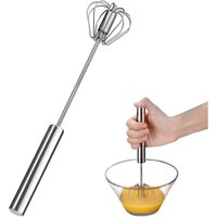 Upgraded Portable Egg Beater, Easy-to-whip Manual Egg Beater, Stainless Steel Manual Egg Beater For Whisking And Stirring (10 Inches)