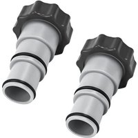 Set Of 2 Adapters Has Kalitec For Pool I 38 Mm And 32 Mm On Thread Indoor 5,1 Cm I Socket Of Hose Ø 32/38 Mm With Ring