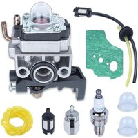 Carburetor Kit For Honda Gx25 Gx35 Fg110 Hht35 Hht25 Engine, Adefol Carburetor + Gasket + Filter + Fuel Line + Air Filter + Spark Plug + Primer Bulb 9 In 1 Replacement Parts
