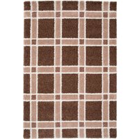 Indoor Rug With Brown And Pink Checkered Pattern 230x160 Cm - Miro