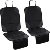 2-piece Car Seat Protector, Non-slip Car Seat Protector With Organizer Pockets, Universal Waterproof Oxford Seat Protector For Children, Babies, And Pets (black)