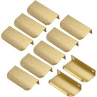 10pcs Invisible Furniture Handle Gold Cabinet Handle Hole Spacing 64mm Invisible Handle - Furniture Handle Door Handle Center Distance