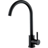 304 Stainless Steel Kitchen Faucet, Sink, Vegetable Drawer, Large Brushed Gold Curve, Hot And Cold Domestic Water Faucet - Large Black Curve