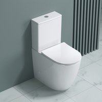Durovin Bathrooms - Comfort Height Close Coupled Toilet With Soft Close Seat And Cistern