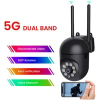Surveillance Camera For Interior And Exterior, Ip Surveillance Camera For Exteriors, Wifi 2.4 + 5g, Hd 1080p, 4x Zoom, Color, Night Vision, Human Sensitivity
