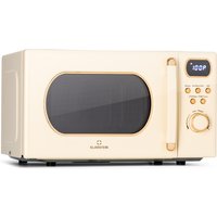 Klarstein Microwave Oven, Countertop Microwave Ovens 800w With Grill, Solo Compact Stainless Steel Microwave, 20l Large Interior Smart Digital Microwave W/ Defrosting Plate, Power Saving & Easy To Use