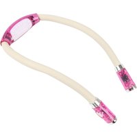 Pink And White Usb Rechargeable Neck Reading Light, 360° Foldable Hands-free Led Reading Light, Neck Lamp For Reading In Bed, Knitting, Travel, Camping, 4 Lighting Modes