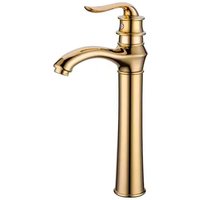 Direct Sales From The Factory Of Washbasins And Fittings In European Antique Style, Countertop Washbasins In Retro Style For Hot And Cold Water, Washbasins, Hand Basins, Golden, Splash-proof Teapots (