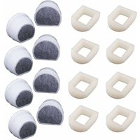 16-pack Avalon Pagoda Seascape 360 Stainless Steel Foam Pre-filter And Activated Carbon Filter For Cat And Dog Water Bottles